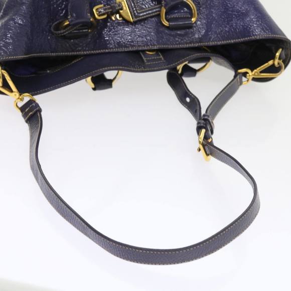 PRADA Hand Bag Enamel 2way Purple Auth 56587 - Picture 8 of 16